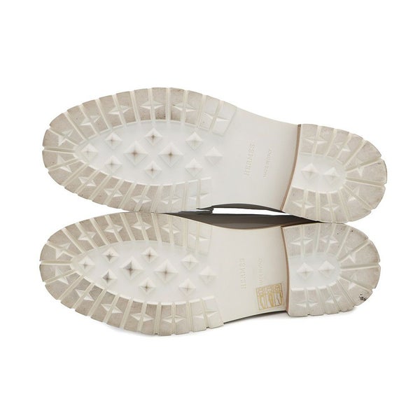 エルメス モカシン アイビー レザー レディースサイ37 1/2 HERMES 靴 ローファー 白