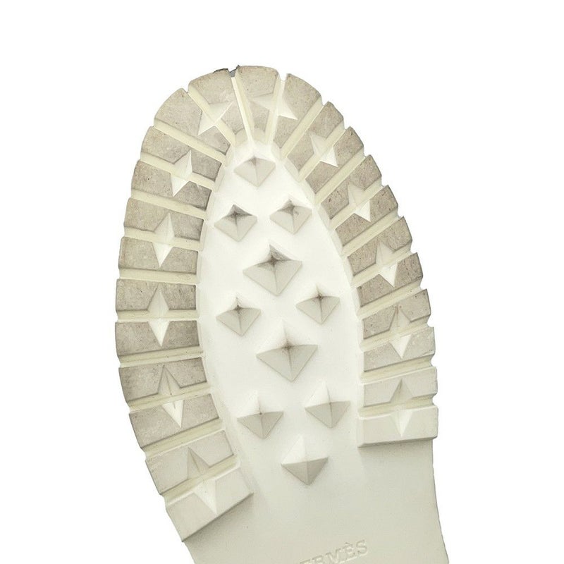 エルメス モカシン アイビー レザー レディースサイ37 1/2 HERMES 靴 ローファー 白