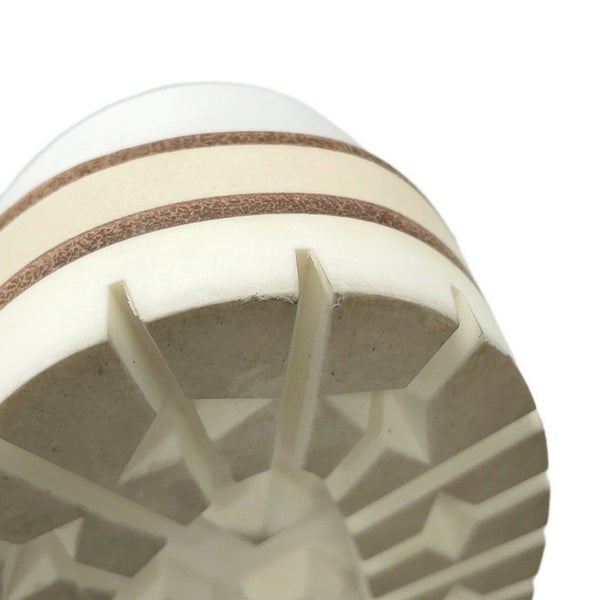 エルメス モカシン アイビー レザー レディースサイ37 1/2 HERMES 靴 ローファー 白