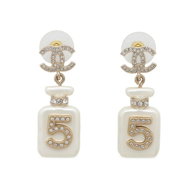 シャネル ピアス No.5 香水ボトル ココマーク フェイクパール ラインストーン A22 S AB8469 CHANEL アクセサリー