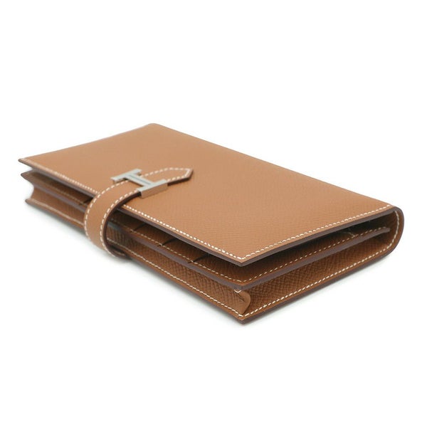 エルメス 長財布 ベアンスフレ ゴールド/ゴールド金具 エプソン B刻印 HERMES 財布