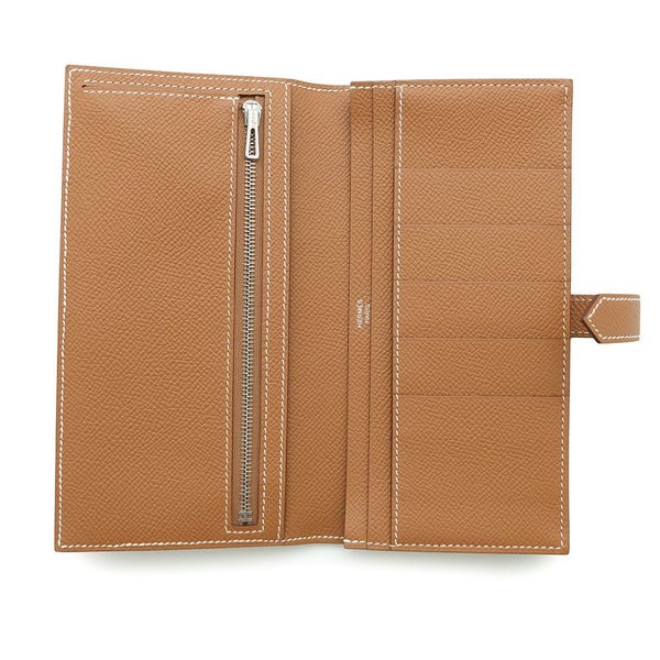 エルメス 長財布 ベアンスフレ ゴールド/ゴールド金具 エプソン B刻印 HERMES 財布
