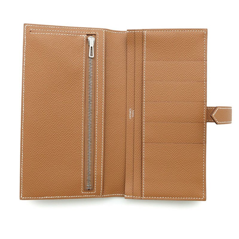 エルメス 長財布 ベアンスフレ ゴールド/ゴールド金具 エプソン B刻印 HERMES 財布