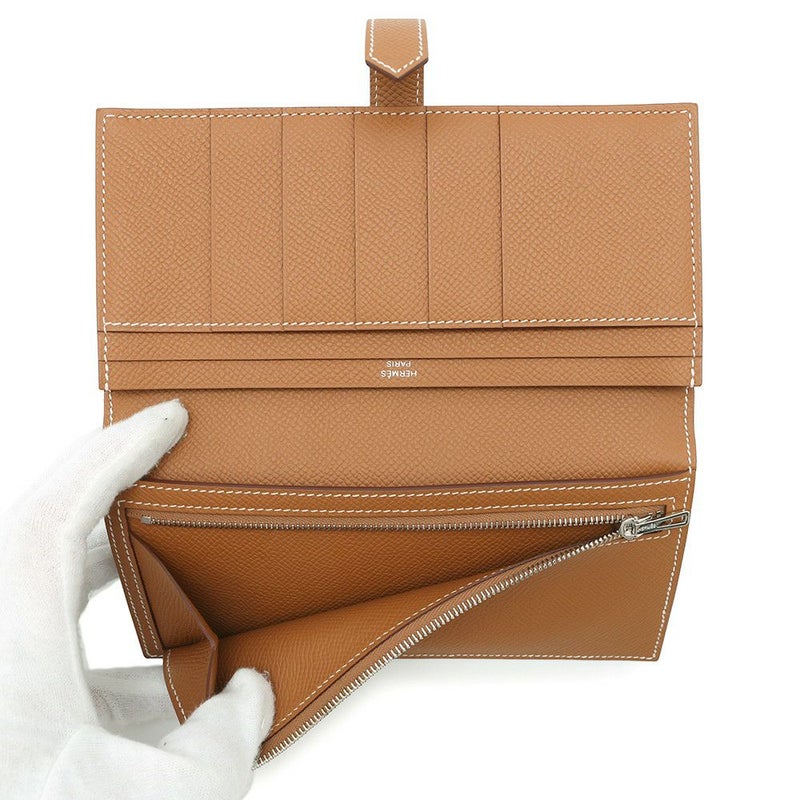 エルメス 長財布 ベアンスフレ ゴールド/ゴールド金具 エプソン B刻印 HERMES 財布