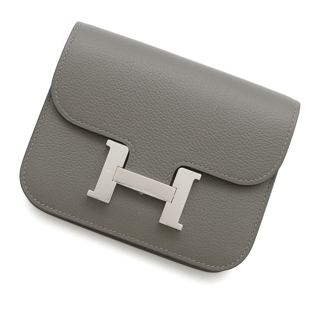 エルメス HERMES 二つ折り財布 コンスタンス スリム ウォレット エバーカラー グリメイヤー ゴールド金具 W刻印(2024年製)【中古】 Constance エルメス 財布 コンスタンス スリム ウォレット ヴェルソ