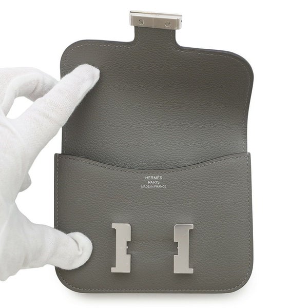 エルメス 財布 コンスタンス スリム グリメイヤー/シルバー金具 エバーカラー W刻印 HERMES 財布