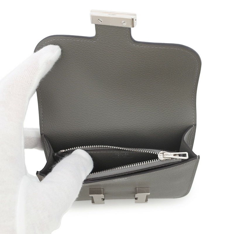 エルメス 財布 コンスタンス スリム グリメイヤー/シルバー金具 エバーカラー W刻印 HERMES 財布