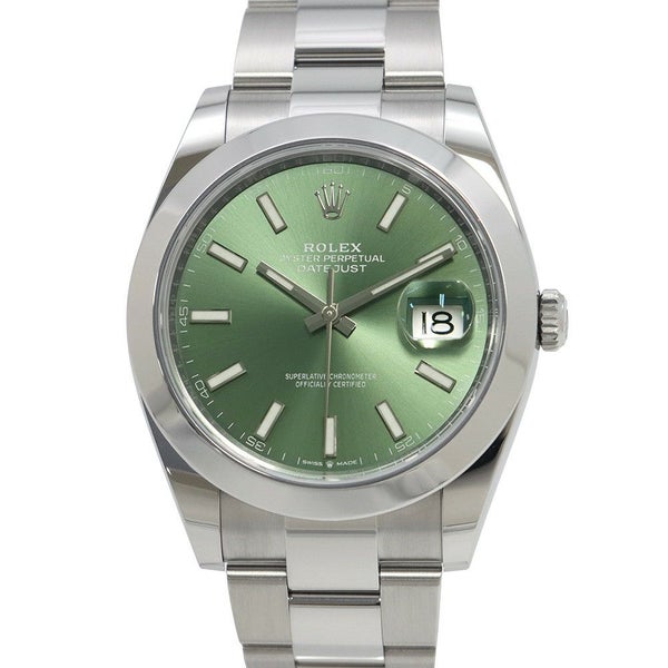 ロレックス デイトジャスト41 ランダムシリアル ルーレット 126300 ROLEX 腕時計 ミントグリーン