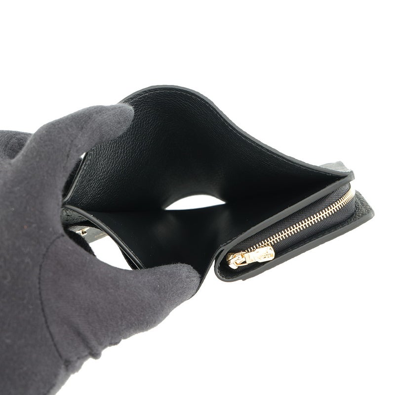 ルイヴィトン 二つ折り財布 モノグラム･アンプラント ポルトフォイユ・クレア M80151 LOUIS VUITTON ヴィトン 財布 ブラック 黒