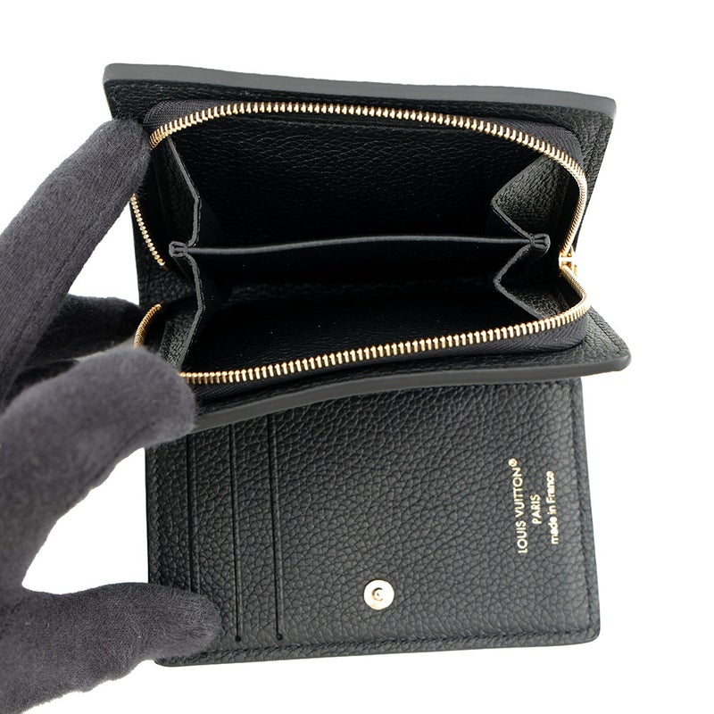 ルイヴィトン 二つ折り財布 モノグラム･アンプラント ポルトフォイユ・クレア M80151 LOUIS VUITTON ヴィトン 財布 ブラック 黒