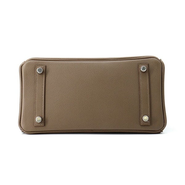 エルメス バーキン25 トリコロール エトゥープ/グリスペール/エベンヌ/シルバー金具 エプソン B刻印HERMES Birkin