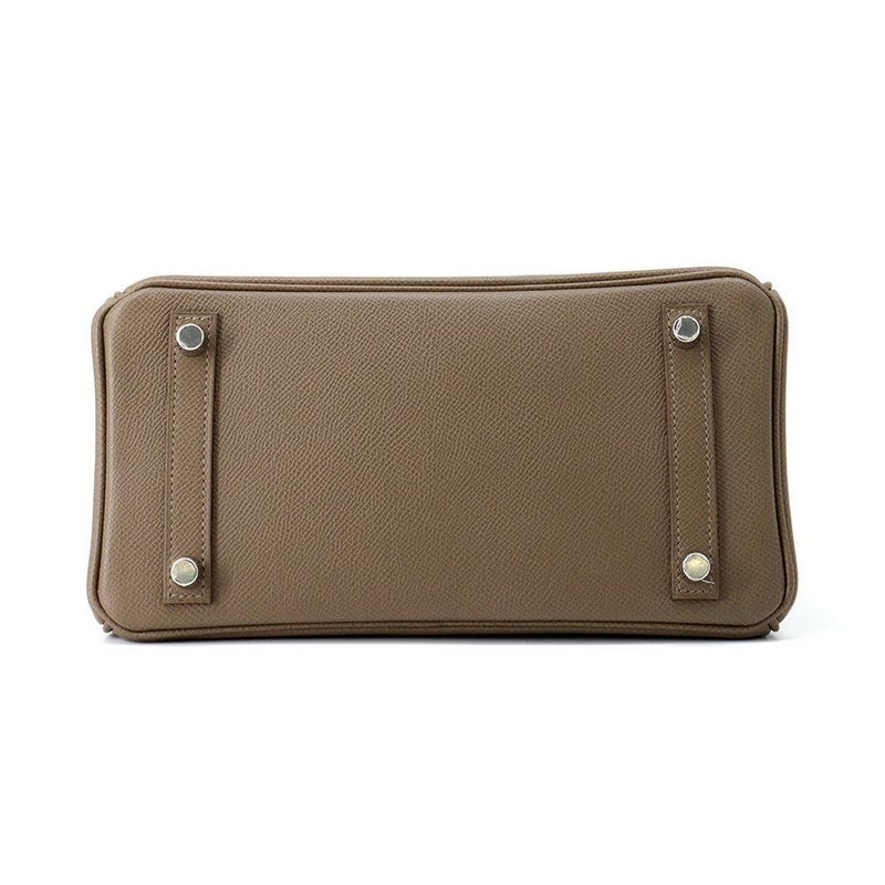 エルメス バーキン25 トリコロール エトゥープ/グリスペール/エベンヌ/シルバー金具 エプソン B刻印HERMES Birkin