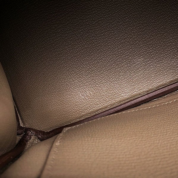 エルメス バーキン25 トリコロール エトゥープ/グリスペール/エベンヌ/シルバー金具 エプソン B刻印HERMES Birkin