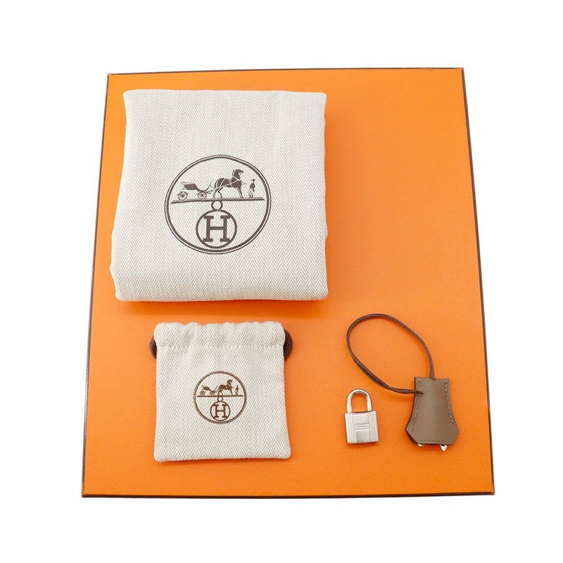 エルメス バーキン25 トリコロール エトゥープ/グリスペール/エベンヌ/シルバー金具 エプソン B刻印HERMES Birkin