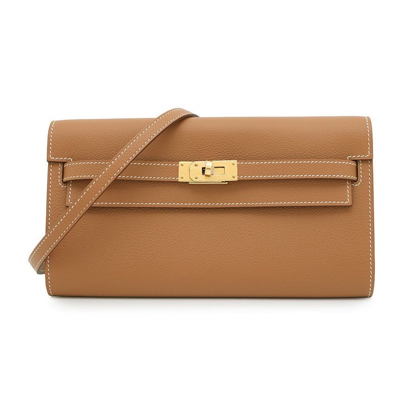 エルメス ケリーウォレット ロング トゥーゴー ゴールド/ゴールド金具 エバーカラー K刻印 HERMES