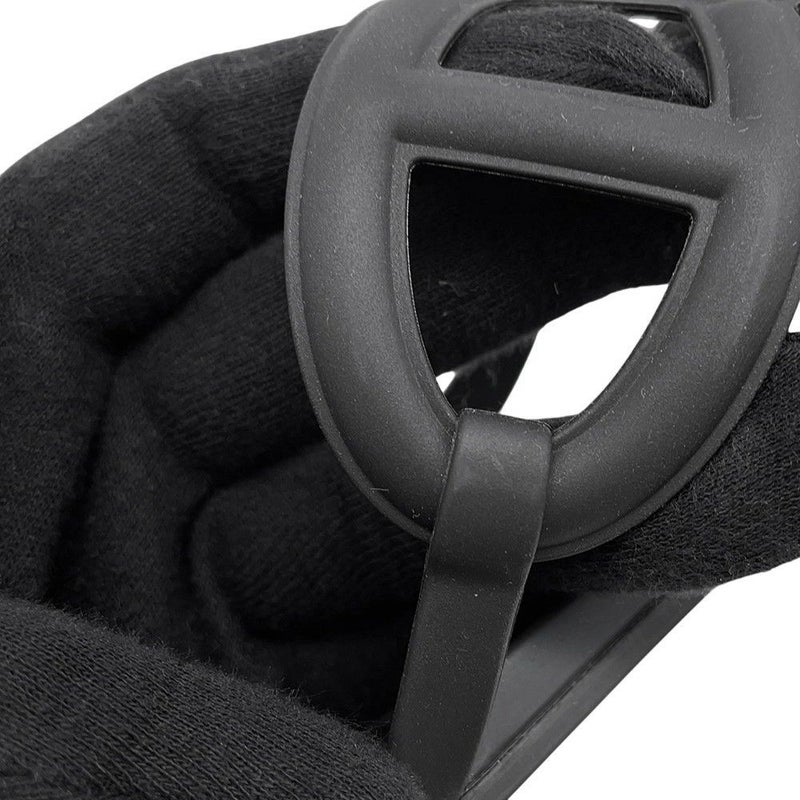 エルメス サンダル エジェリ シェーヌダンクル ラバー レディースサイズ37 HERMES 靴 黒