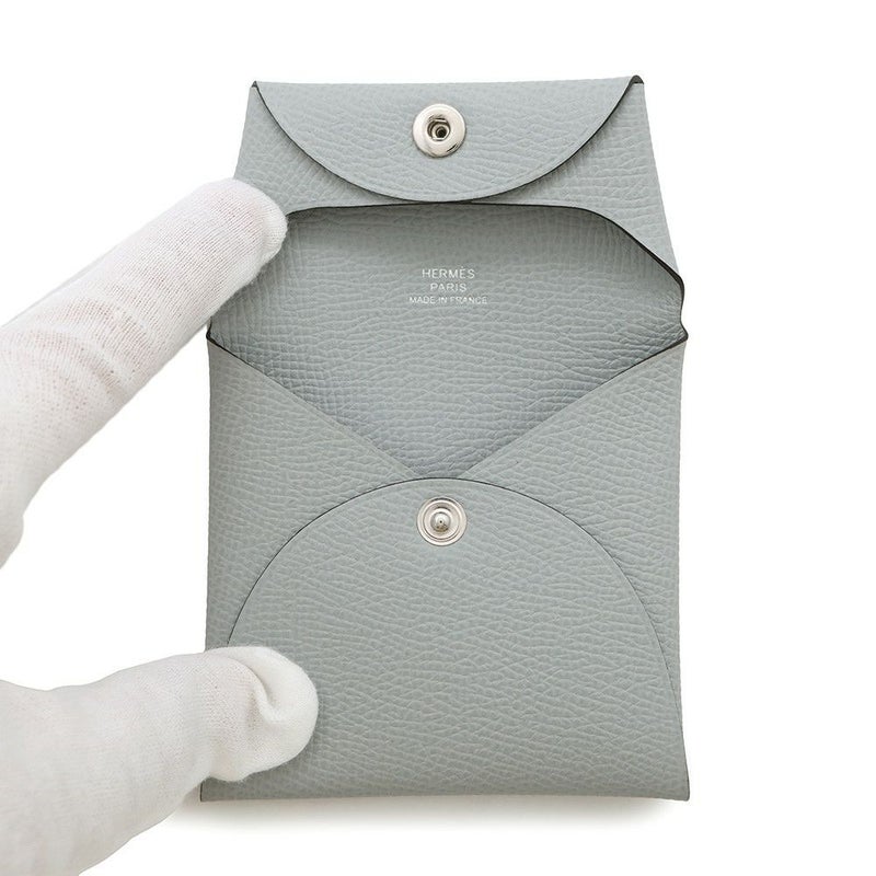 エルメス コインケース バスティア ブルーグラシエ エプソン W刻印 HERMES 小銭入れ