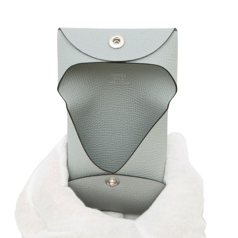 エルメス コインケース バスティア ブルーグラシエ エプソン W刻印 HERMES 小銭入れ