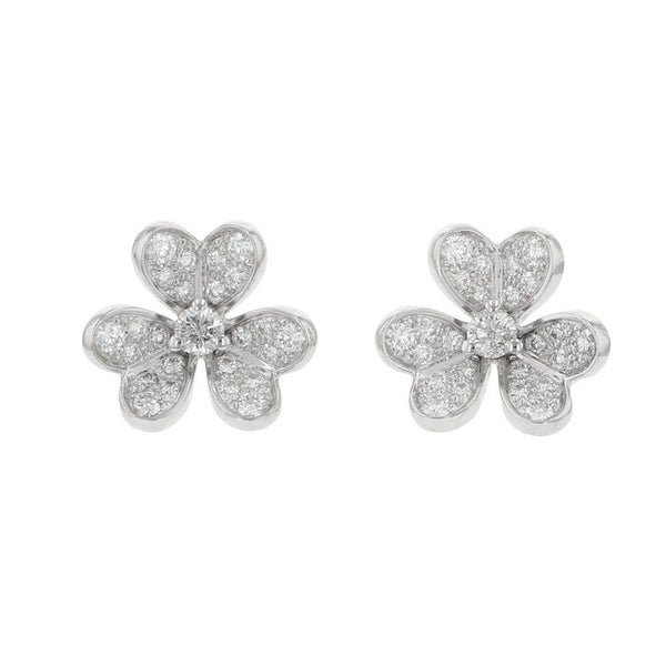 ヴァンクリーフ&アーペル ピアス フリヴォル イヤリング ミニモデル ダイヤモンド 50P 0.42ct K18WGホワイトゴールド VCARP3W100