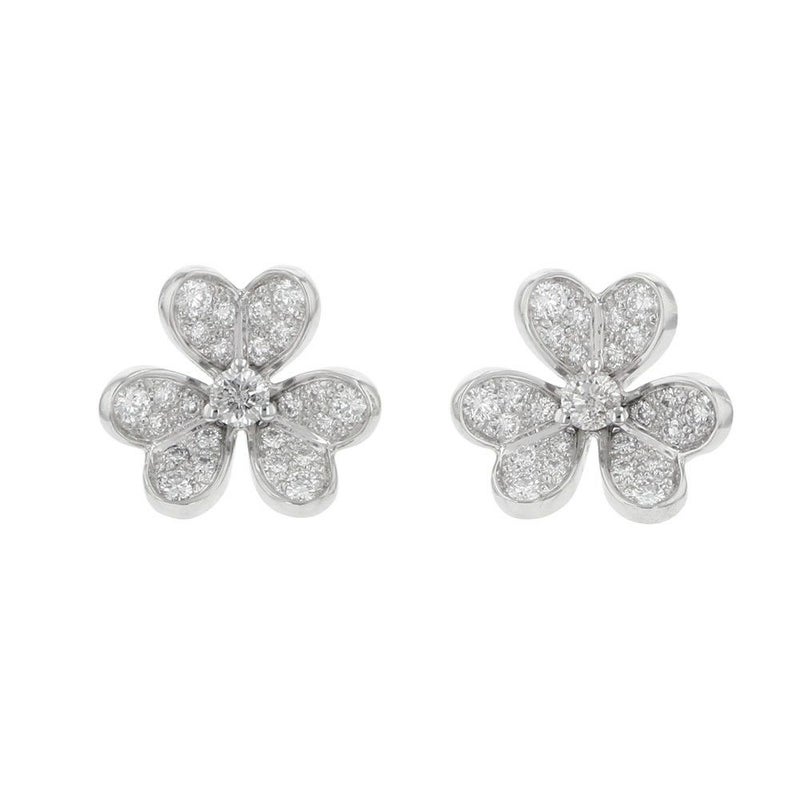 ヴァンクリーフ&アーペル ピアス フリヴォル イヤリング ミニモデル ダイヤモンド 50P 0.42ct K18WGホワイトゴールド VCARP3W100