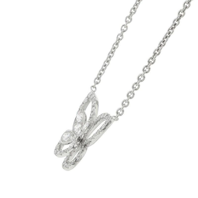 グラフ ネックレス バタフライ シルエット ダイヤモンド スモール ペンダント ダイヤ 58P 計0.61ct K18WGホワイトゴールド GRAFF