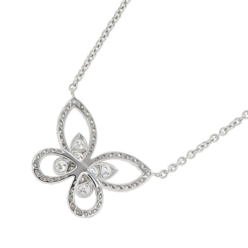 グラフ ネックレス バタフライ シルエット ダイヤモンド スモール ペンダント ダイヤ 58P 計0.61ct K18WGホワイトゴールド GRAFF