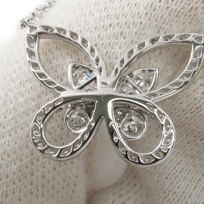 グラフ ネックレス バタフライ シルエット ダイヤモンド スモール ペンダント ダイヤ 58P 計0.61ct K18WGホワイトゴールド GRAFF