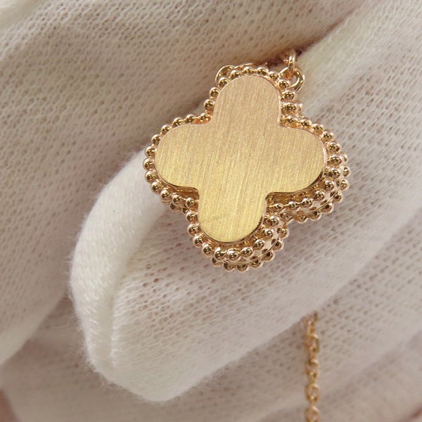 ヴァンクリーフ&アーペル ネックレス ヴィンテージ アルハンブラ シルバーオブシディアン ダイヤ 1P K18PG VCARP9T000 2023年ホリデー限定