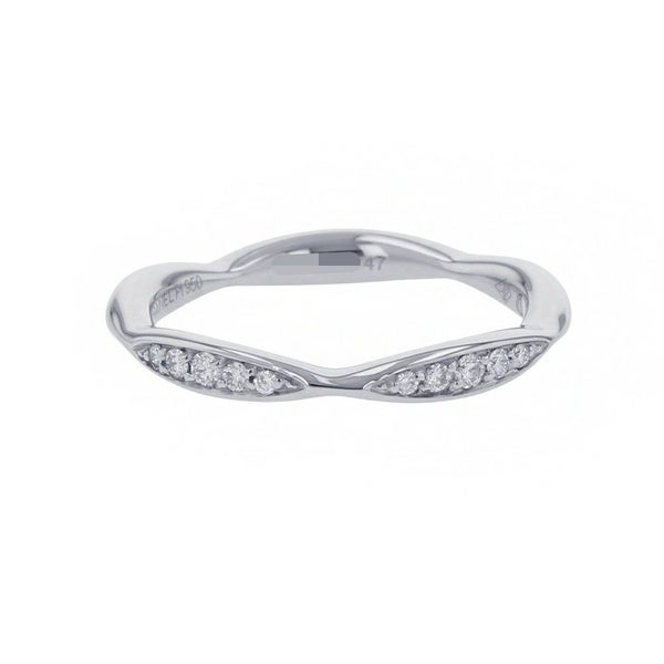 シャネル リング カメリア コレクション ハーフエタニティリング ダイヤ 10P 約0.08ct Pt950プラチナ サイズ47 J10835 CHANEL 指輪