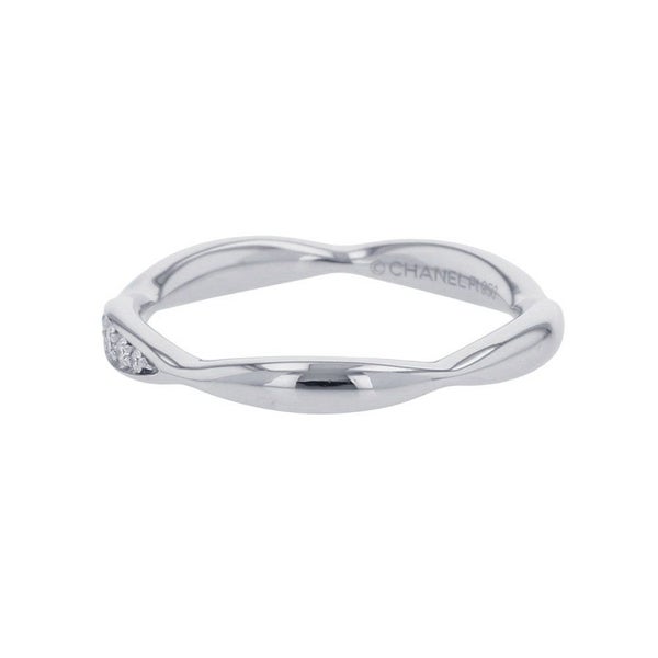 シャネル リング カメリア コレクション ハーフエタニティリング ダイヤ 10P 約0.08ct Pt950プラチナ サイズ47 J10835 CHANEL 指輪