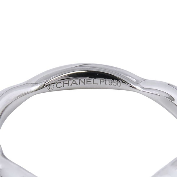 シャネル リング カメリア コレクション ハーフエタニティリング ダイヤ 10P 約0.08ct Pt950プラチナ サイズ47 J10835 CHANEL 指輪