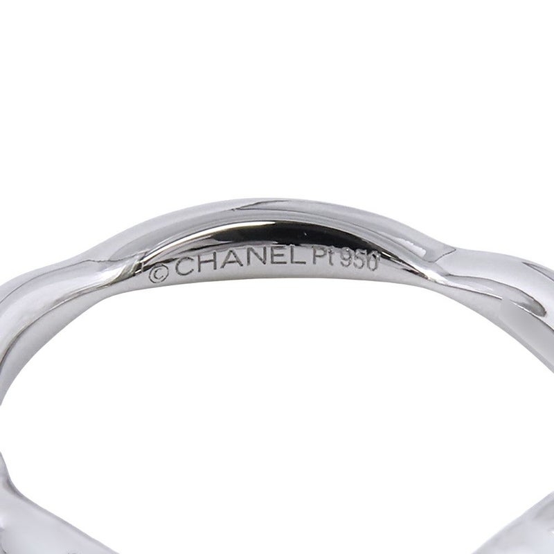 シャネル リング カメリア コレクション ハーフエタニティリング ダイヤ 10P 約0.08ct Pt950プラチナ サイズ47 J10835 CHANEL 指輪