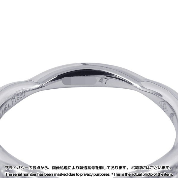 シャネル リング カメリア コレクション ハーフエタニティリング ダイヤ 10P 約0.08ct Pt950プラチナ サイズ47 J10835 CHANEL 指輪