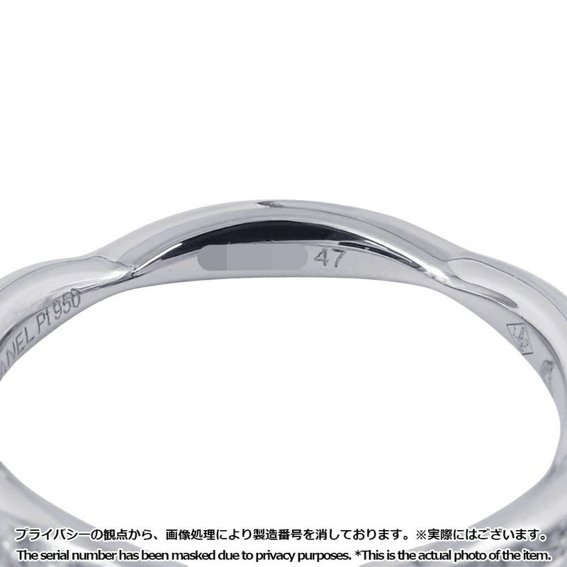 シャネル リング カメリア コレクション ハーフエタニティリング ダイヤ 10P 約0.08ct Pt950プラチナ サイズ47 J10835 CHANEL 指輪