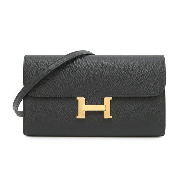 エルメス 長財布 コンスタンス トゥーゴー ロング ブラック/ゴールド金具 エプソン K刻印 財布 黒