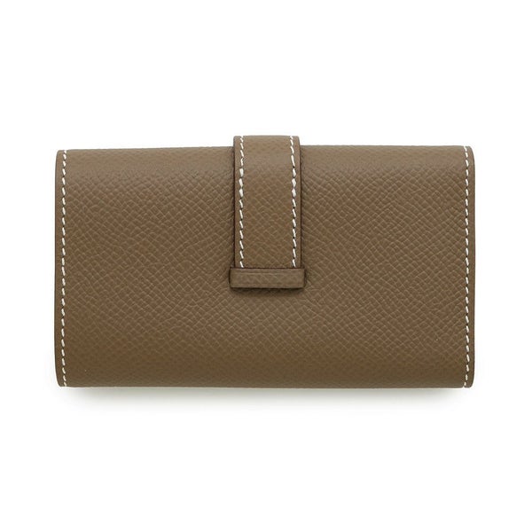 エルメス 4連キーケース ベアン エトゥープ/シルバー金具 エプソン W刻印 HERMES
