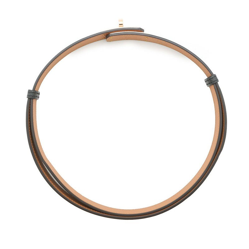 エルメス ケリーベルト 18 ブラック/ゴールド/ピンクゴールド金具 エプソン K刻印 HERMES べルト