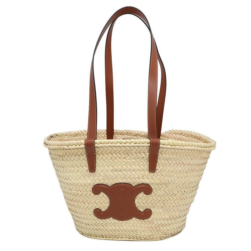 セリーヌ ショルダーバッグ トリオンフ バスケットバッグ ミディアム ラフィア 192622CGG.04LU CELINE カゴバッグ