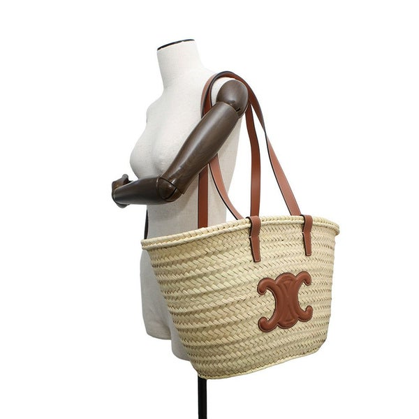 セリーヌ ショルダーバッグ トリオンフ バスケットバッグ ミディアム ラフィア 192622CGG.04LU CELINE カゴバッグ