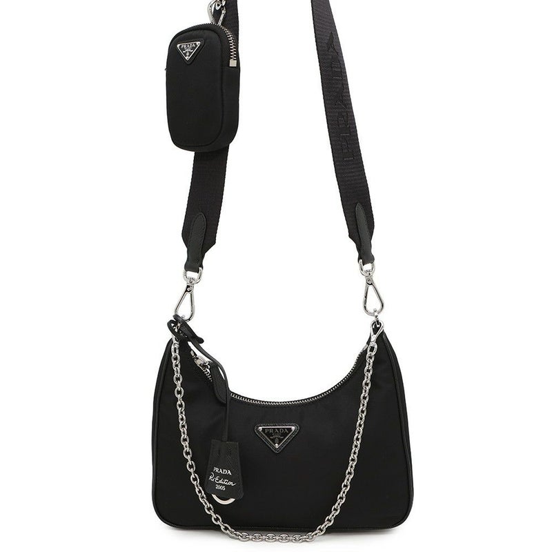 プラダ ショルダーバッグ Re-Edition 2005 Re-Nylon ナイロン 1BH204 PRADA 2wayバッグ 黒