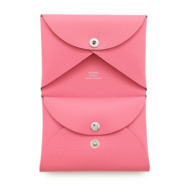 エルメス カードケース カルヴィ デュオ ローズアザレ エプソン K刻印 HERMES 名刺入れ