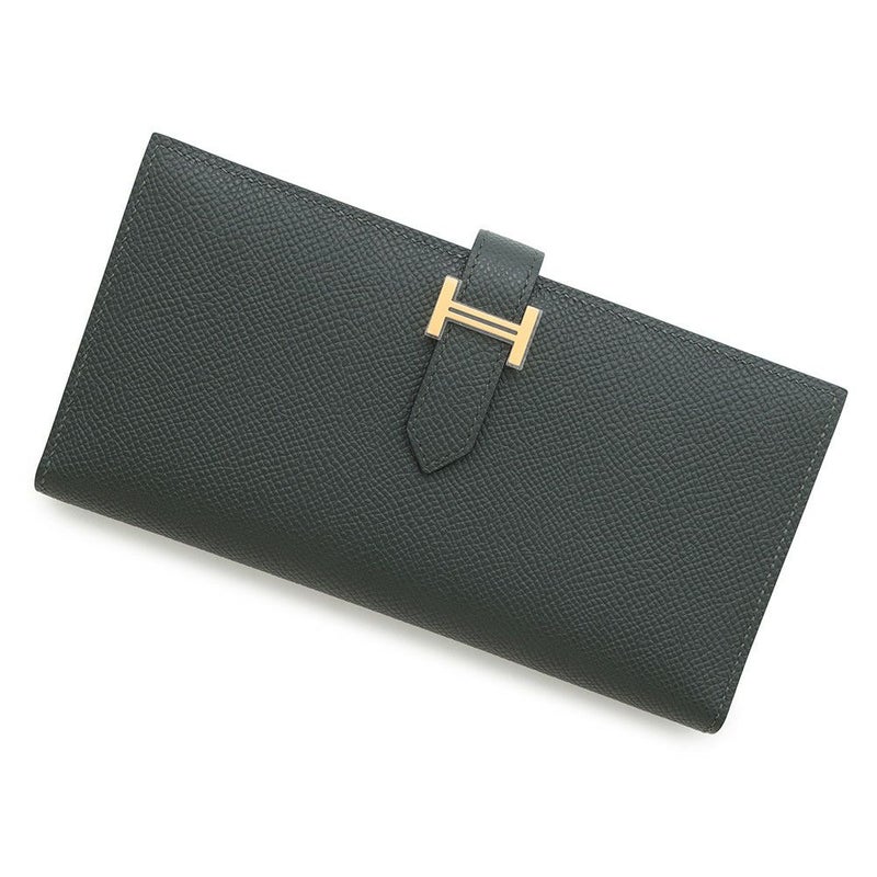 エルメス 長財布 ベアンスフレ ヴェールフォンセ/ゴールド金具 エプソン K刻印 HERMES 財布