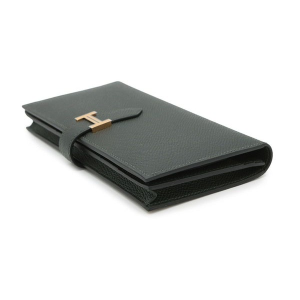 エルメス 長財布 ベアンスフレ ヴェールフォンセ/ゴールド金具 エプソン K刻印 HERMES 財布