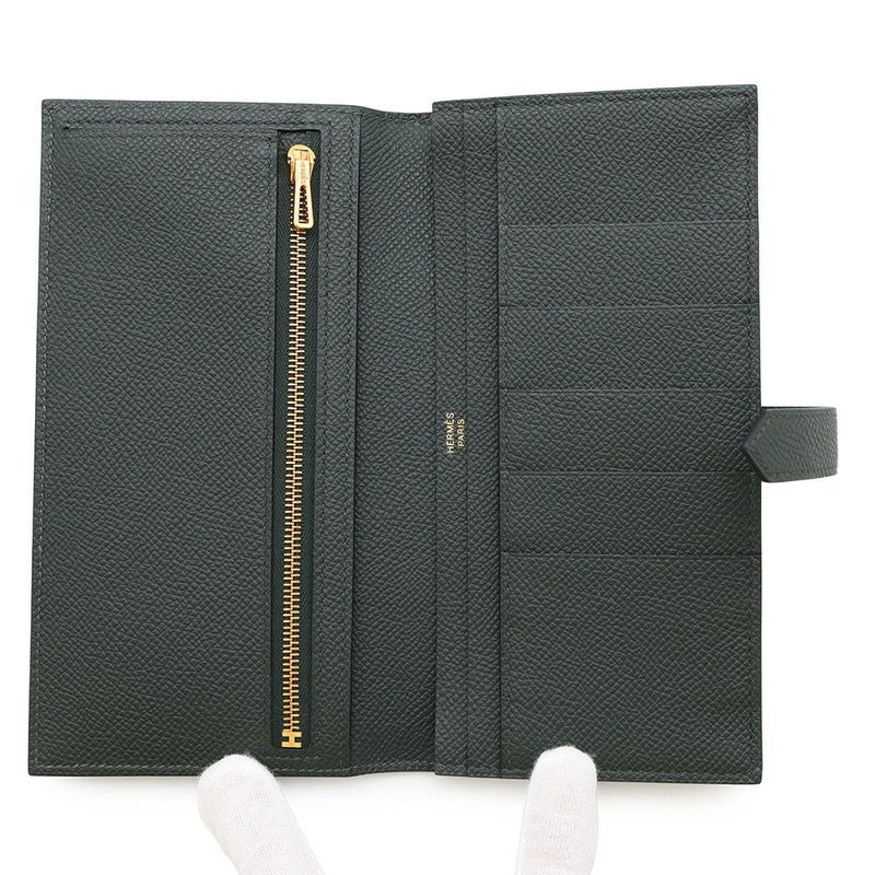 エルメス 長財布 ベアンスフレ ヴェールフォンセ/ゴールド金具 エプソン K刻印 HERMES 財布