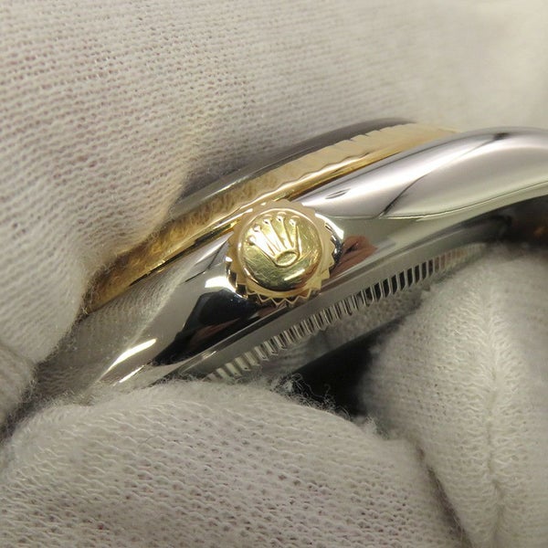 ロレックス デイトジャスト F番 SS/K18YG 116233 ROLEX 腕時計 ブラックサンビーム文字盤