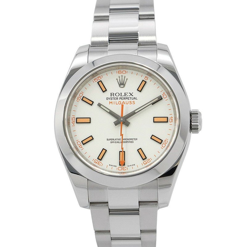 ロレックス ミルガウス ランダムシリアル ルーレット 116400 ROLEX 腕時計 白文字盤