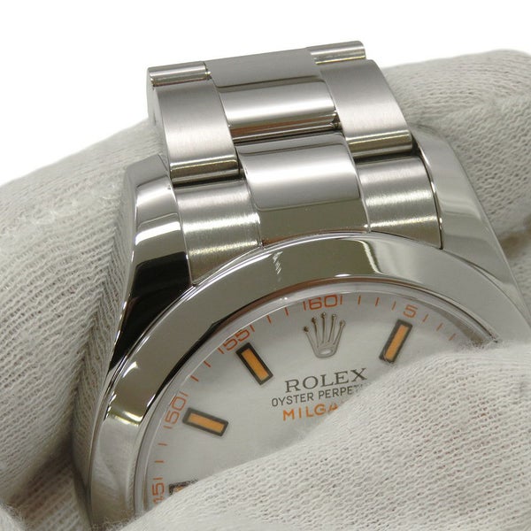 ロレックス ミルガウス ランダムシリアル ルーレット 116400 ROLEX 腕時計 白文字盤