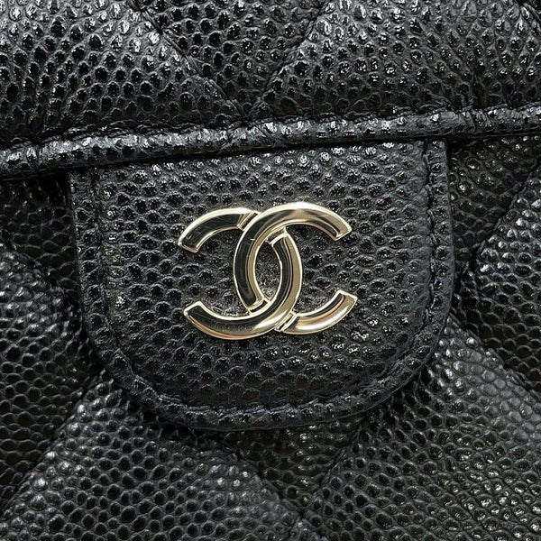 シャネル チェーンショルダーバッグ マトラッセ ココマーク クラシック チェーンクラッチ キャビアスキン AP4425 黒