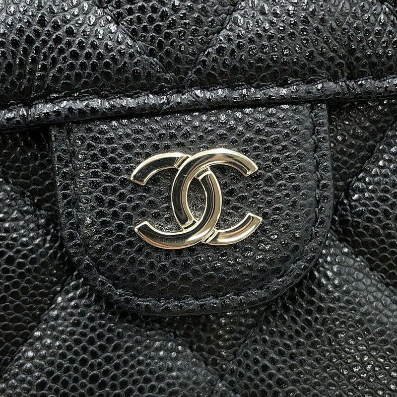 シャネル チェーンショルダーバッグ マトラッセ ココマーク クラシック チェーンクラッチ キャビアスキン AP4425 黒