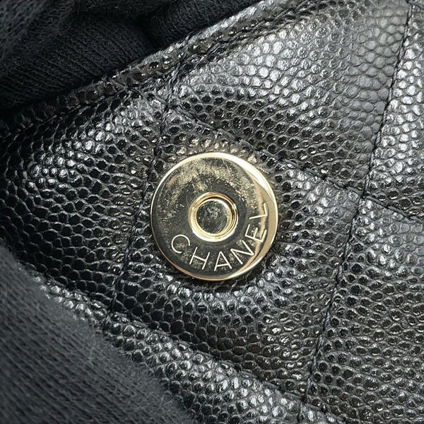 シャネル チェーンショルダーバッグ マトラッセ ココマーク クラシック チェーンクラッチ キャビアスキン AP4425 黒